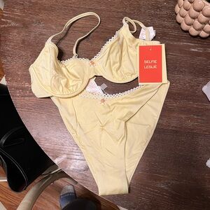 Selfie Leslie Pale Yellow Two-Piece Bikini Set